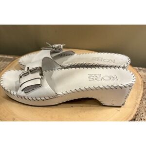 Michael Kors Women's Ladies Kors White Slide Sandals Mules Size 7.5‎